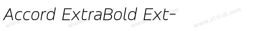 Accord ExtraBold Ext字体转换